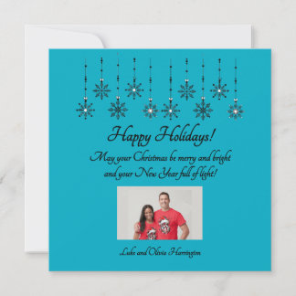 Merry and Bright Personalise Flat Holiday Card