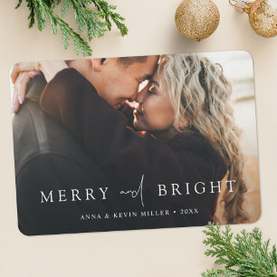 Merry and Bright Personalised Photo Christmas Holiday Card