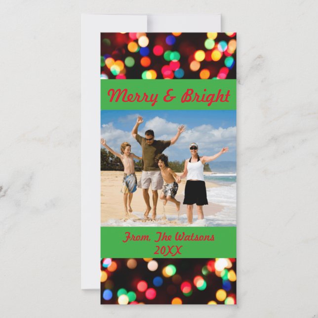 Merry and Bright Photo Card (Front)