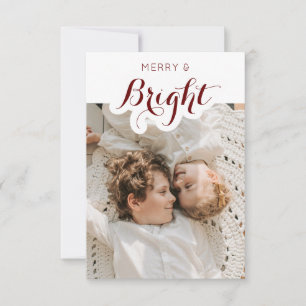 Merry and Bright Photo Christmas Card