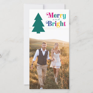 Merry and Bright Photo Christmas Holiday Card