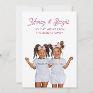 Merry And Bright Photo  Holiday Card