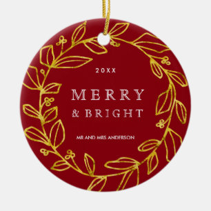 Merry and Bright Photo Ornament