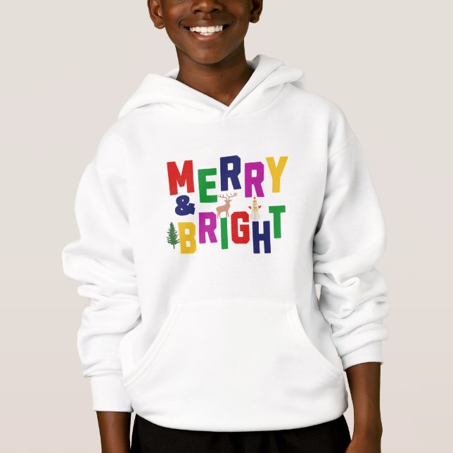 Merry and Bright Pine Tree Reindeer Snowman  (Front)