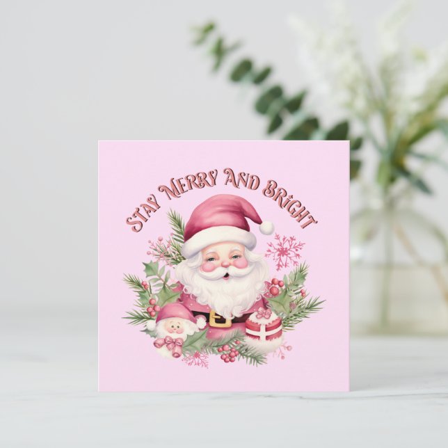 Merry and Bright - Pink Santa (Standing Front)