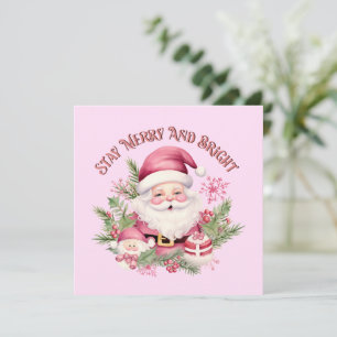 Merry and Bright - Pink Santa