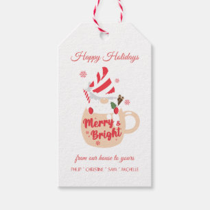 Merry and Bright Santa Hot Cocoa Gift Tags