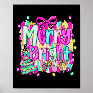 Merry And Bright Shirt Cute Christmas Holiday Men Poster