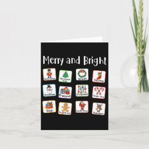 Merry And Bright Speech Therapist Aac Slp Christma Card