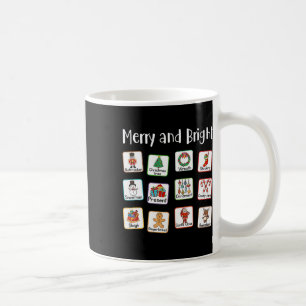 Merry And Bright Speech Therapist Aac Slp Christma Coffee Mug