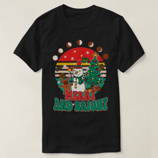 Merry And Bright T-Shirt (Design Front)