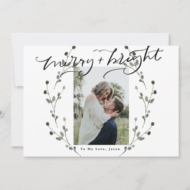 Merry and Bright | To Love Christmas Photo Card (Front)