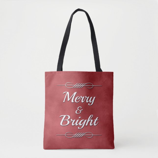 Merry and Bright Tote Bag (Front)
