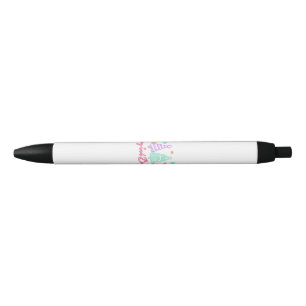 Merry and Bright Tree Neon Christmas Black Ink Pen