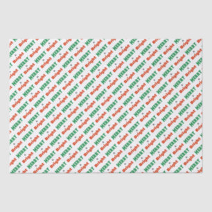 Merry and Bright Words Festive Holiday Christmas Tissue Paper