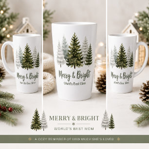 Merry and Bright World's Best Mum Christmas Latte Mug