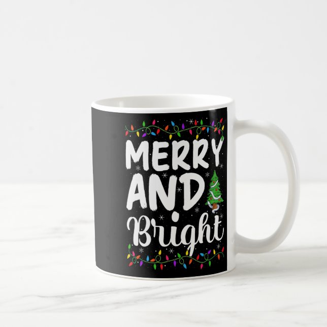 Merry And Bright Xmas Lights Decor Holiday Christm Coffee Mug (Right)