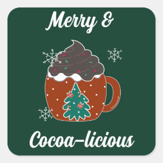 Merry and Cocoa-licious christmas sticker