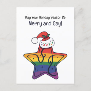Merry and Gay Christmas Holiday Postcard