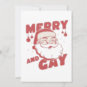Merry and Gay Funny Christmas LGBTQ Pride Holiday Card