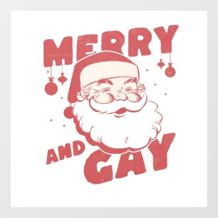 Merry and Gay Funny Christmas LGBTQ Pride Window Cling