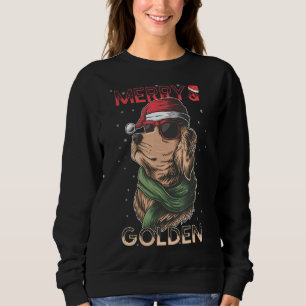 Merry And Golden Retriever Christmas Sweatshirt