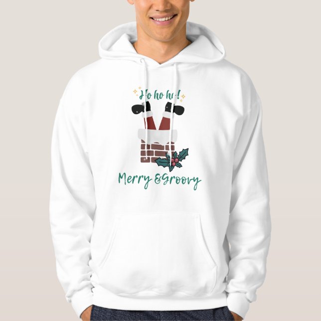 Merry and Groovy Christmas Hoodies  (Front)