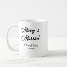 Merry and married add couple Name date holidayChr
