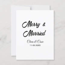 Merry and married add couple Name date holidayChr