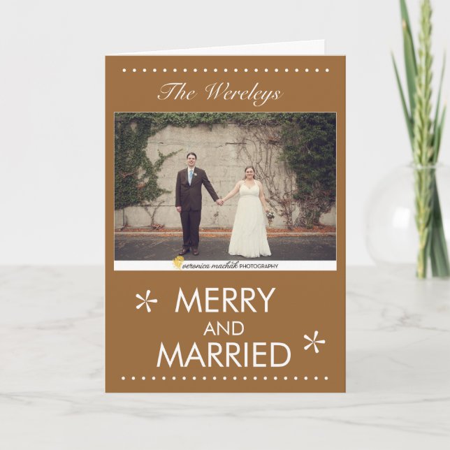 Merry and Married Christmas Card (Front)