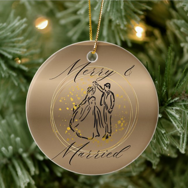 Merry and married christmas  ceramic tree decoration (Creator Uploaded)