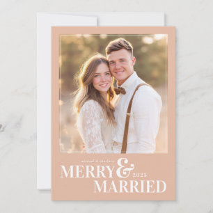 Merry and Married Christmas Photo Card