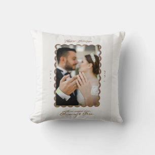 Merry and married first christmas cushion