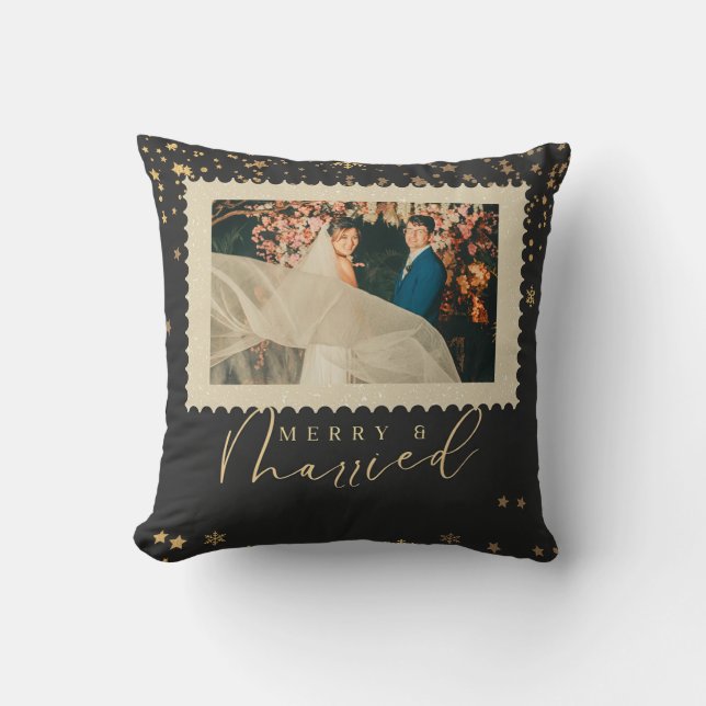 Merry and married first christmas cushion (Front)