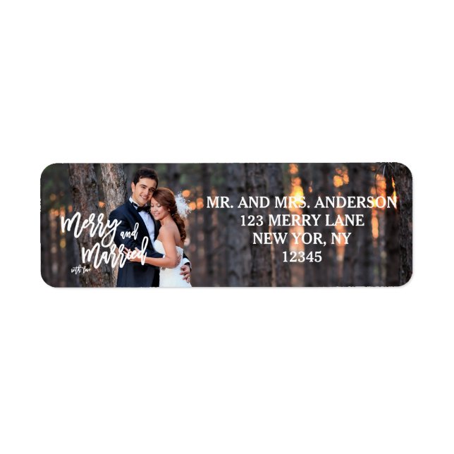 Merry and Married Hand Script | Holiday Photo (Front)