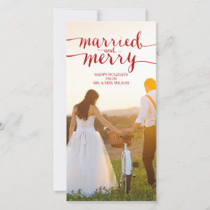 MERRY AND MARRIED HOLIDAY PHOTO CARD
