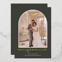 Merry and Married Newly Wed Personalised Photo