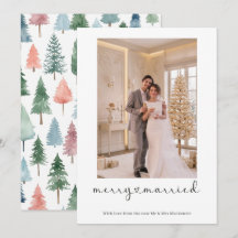 Merry and Married Newly Wed Personalised Photo