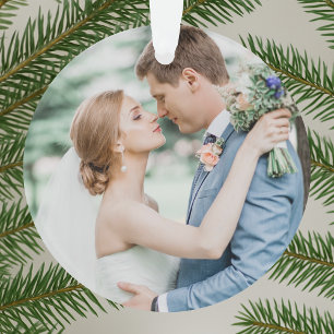 Merry and Married Newlyweds First Christmas Ornament