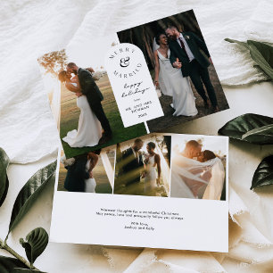 Merry and Married Wedding Photo Holiday Card 