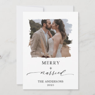 Merry and Married Wedding Thank You Card