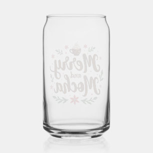 Merry and Mocha Drink Christmas Coffee Xmas Can Glass