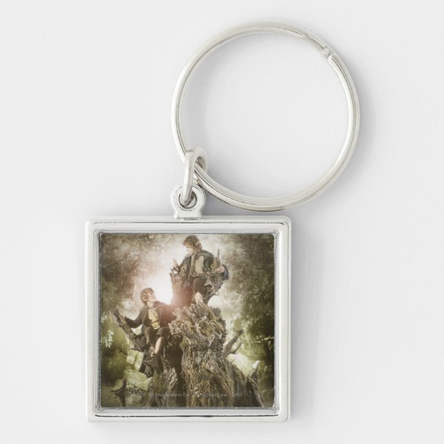 Merry and Peregrin on Treebeard Key Ring (Front)