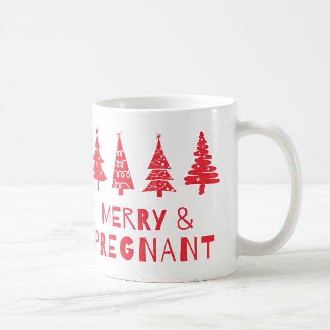  Merry and pregnant at Christmas Coffee Mug (Right)