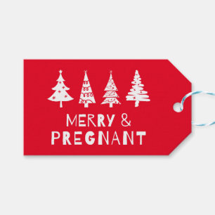 Merry and pregnant at Christmas Gift Tags
