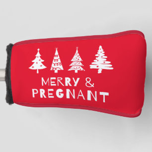 Merry and pregnant at Christmas Golf Head Cover