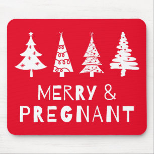 Merry and pregnant at Christmas Mouse Mat