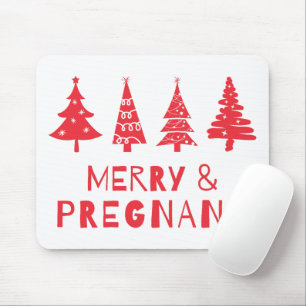 Merry and pregnant at Christmas Mouse Mat