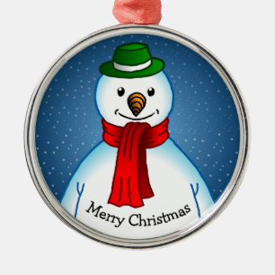 Merry and Wonderful Snowman Metal Tree Decoration