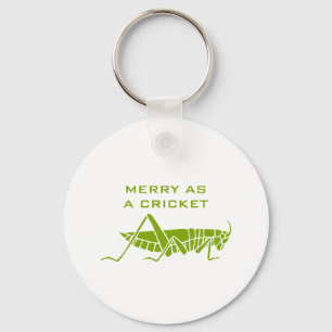 Merry as a cricket key ring
